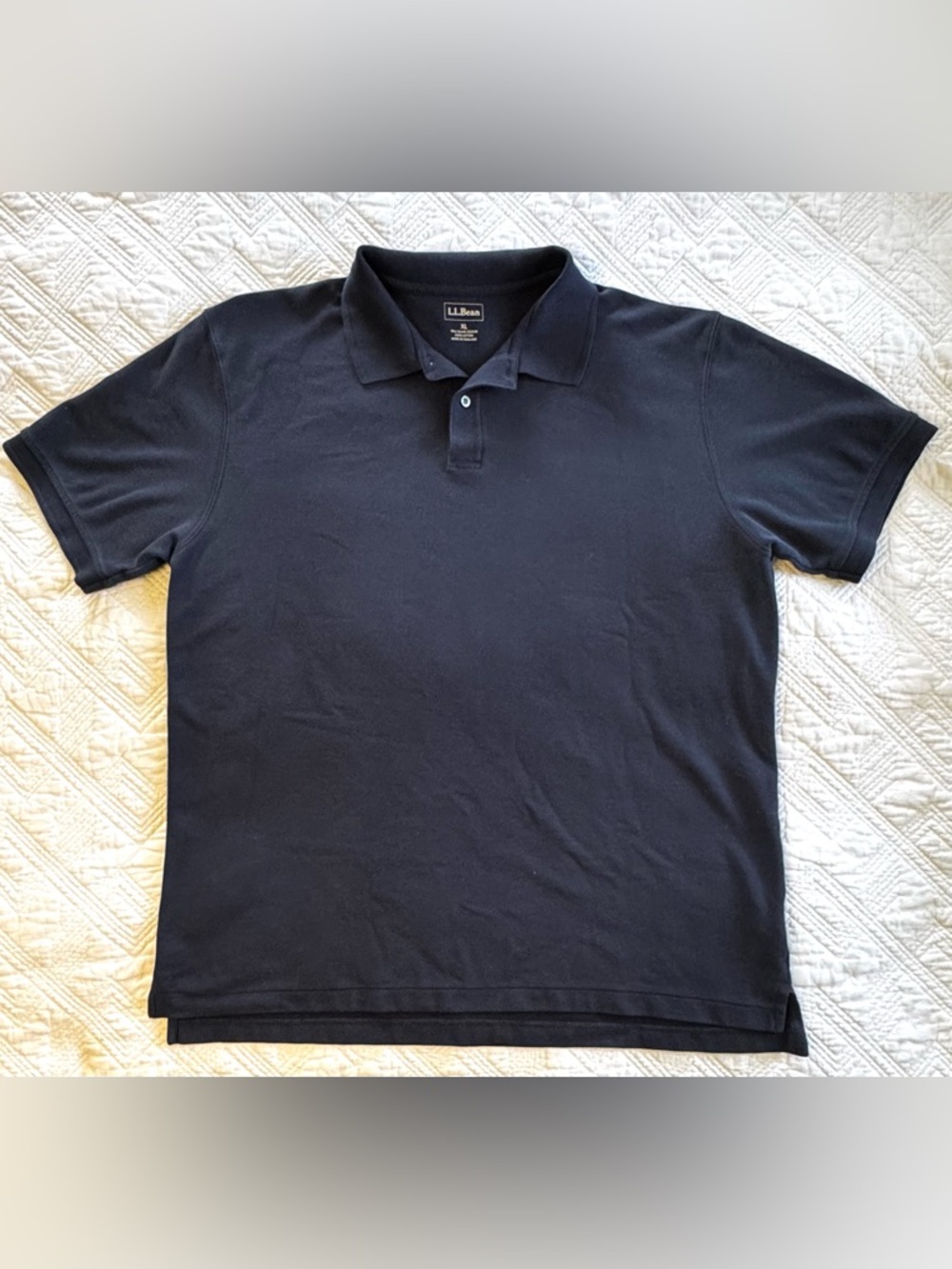 L.L. Bean Men's Dark Navy Classic Polo XL